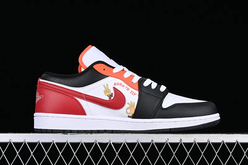 All categories Air Jordan Jordan series basketball shoes Air Jordan 1 Low Air Jordan 1 Low "Flaming Swoosh" AJ1 Joe 1 black red flame FJ7222-101